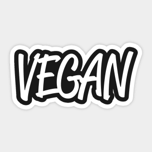 vegan white Sticker